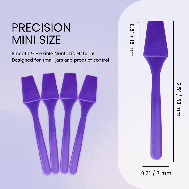 PANA 100pcs Brand Cosmetic Make Up Disposable Plastic 2.5" Spatulas