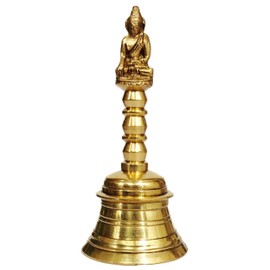 Purpledip 12047 Brass Bell Lord Buddha