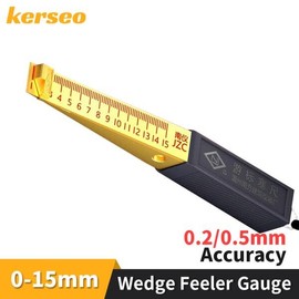 1-15mm 테이퍼 웨지 필러 게이지 0.2/0.5mm 균열 평탄도 레이아웃 삽입 검사 하우스 엔지니어링 용 측정 [01 0-15 0.2mm B] 1-15mm Taper Wedge Filler Gauge 0.2/0.5mm Crack Flatness Layout Insertion Inspection for House Engineering Measurement [01 0-15 0.2mm B]