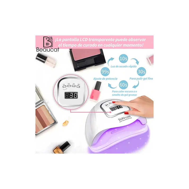 Lamparas De Uv Led Gel Para Uñas Profesional Secadora 180w