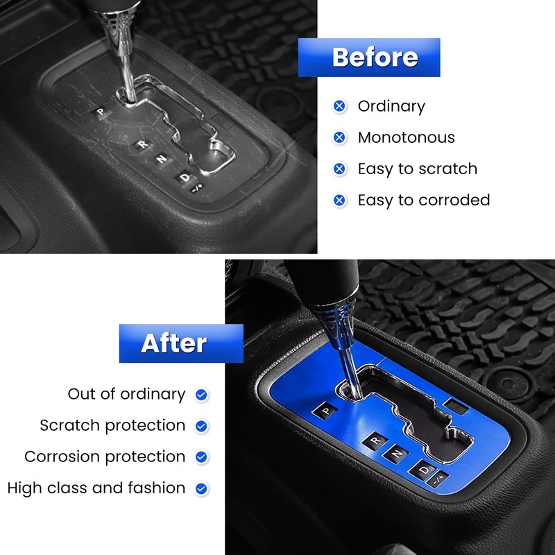 E-cowlboy Aluminum Inner Accessories Trim Gear Frame Cover for Jeep