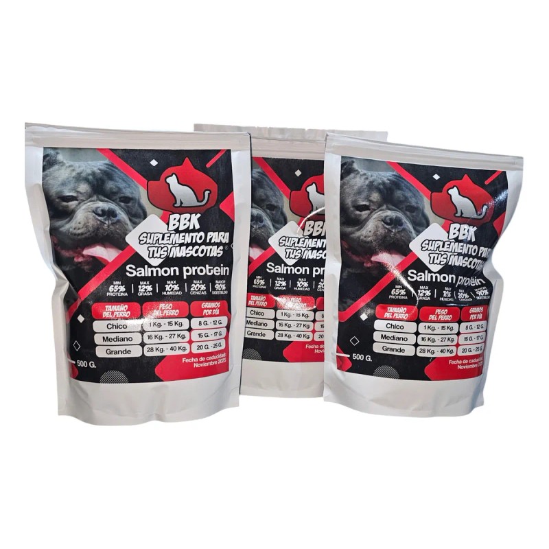 Bbk Salmon Protein 500g Suplemento Para Gatos Y Perros