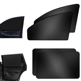 4 Stück Sonnenschutz Auto Baby Magnetisch, Anti-UV, Reflektierende Hitzeschutz Vorhang Sonnenschutz für Baby, Kinder, Haustiere, Auto Verdunkelung Fenster,