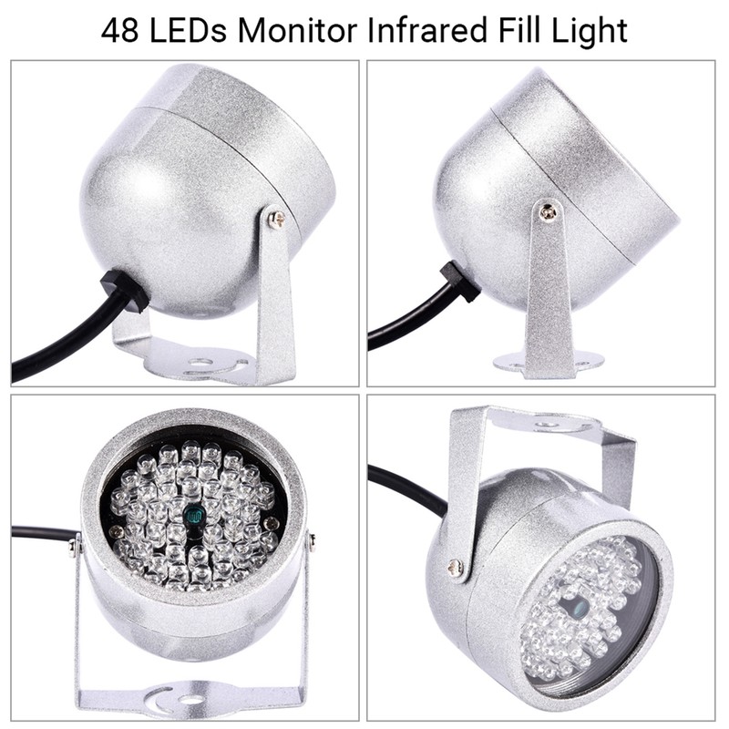 48 LED IR Illuminator Lights Waterproof Infrared Night Vision Light