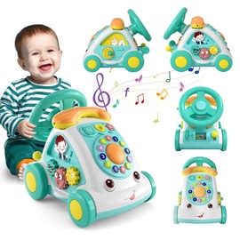 Musical Phone Car Crawling Toy for 1 Year Old Boy|Sensory Toys for Toddler 1-3|Early Educational Learning Tummy Time Toys for 12-18 Months Baby|Birthday Gift for 1 2 3 Year Old