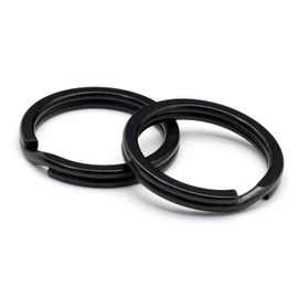 TUNUKE Ti Titanium Ring, Keychain, Key Ring, Key Hook, Carabiner, Metal Fitting, Lightweight, Rust-resistant, High Strength, F Black