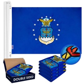 UD_US Air Force Flag 2x3FT 5-Pack Double-sided Embroidered Polyester By G128