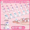 LHSYFBZ 48Pcs Mini Resin Unicorn, Miniature Unicorn Figurines, Mini Resin