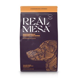 REÁL MESA Premium Dry Dog Food for Adult Dogs - High-Protein, Chef-Curated Mediterranean Chicken & Rice Dog Food Entrée - Nutrient-Rich, Natural Ingredients - Pet Food (26 lbs Bag)