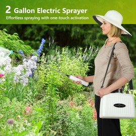 UTAWO Electric Sprayer, Battery Powered Sprayer 8L/2 Gallon, with 3-Adjustable Nozzles, Retractable Wand, Rechargeable Handle & Adjustable Shoulder Strap, Suitable for Garden, Lawn & Cleaning.