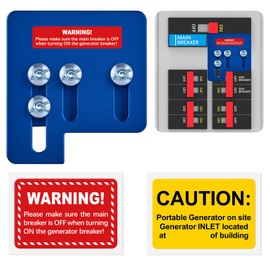 ACANORA Generator Interlock Kit for Square D QO Homeline 150 or 200 Amp Panels, 1 3/8 Inches Spacing, Blue