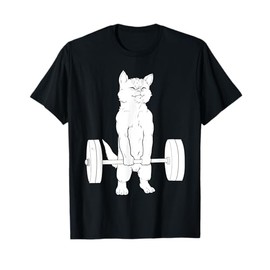 Cat Deadlift Powerlifting T-Shirt Men Women T-Shirt