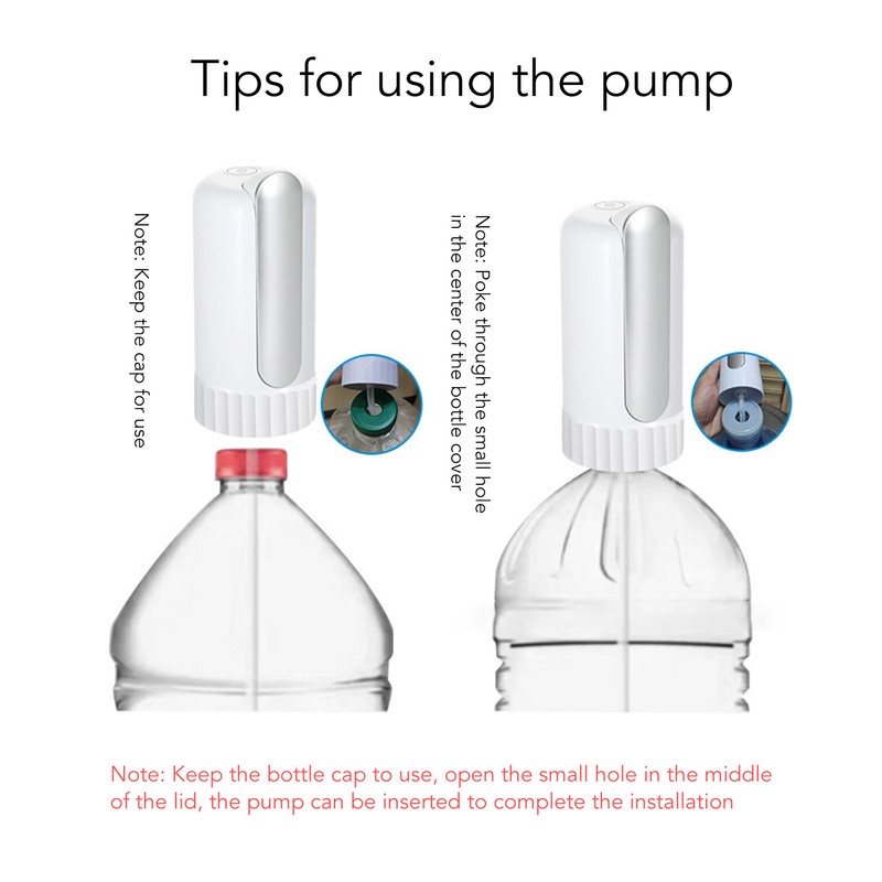 Electric Water Dispenser Portable USB Rechargeable Powerful Motor Quiet Automatic