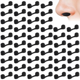 QFGasre 100 Pieces Nose Plug Filter Disposable Nose Dust Filters Bulk Sponge Nostril Filters for Spray Tanning Welding Dust Allergies Dust Construction Areas (Black)