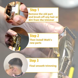 Rsoise Hair Clippers Spring Tension and Cam Follower Swing Head fit for Babyliss 870 Series Hair Clipper Head Spring (1 X Swinging Spring 1 X Black Cam Follower)