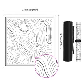 Deyimmei Mahjong Mat for Table - Non-Slip Mahjong Table Cover with Storage Pockets, Perfect Mahjong Accessories & Gifts for Women, Men, and Mahjong Enthusiasts (Woodgrain Abstract)