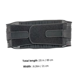 FRCOLOR 1pc Adjustable Fitness Waist Belt for Lumbar Support Breathable Back Brace Wrap for Weightlifting Gym Workouts and Injury Prevention Fits Waist Black