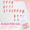 EternalClassic Coffin Press On Nails Medium Nude Pink Ombre Fake