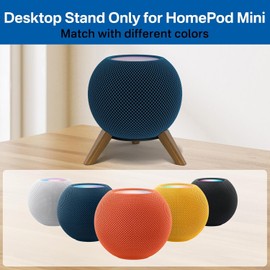 Wooden Desktop Speaker Stand for HomePod Mini Stand - Wood Tripod Desk Speaker Stand for Home Pod Mini Table Stand Holder for Decoration and Space Saving, 1 Pack