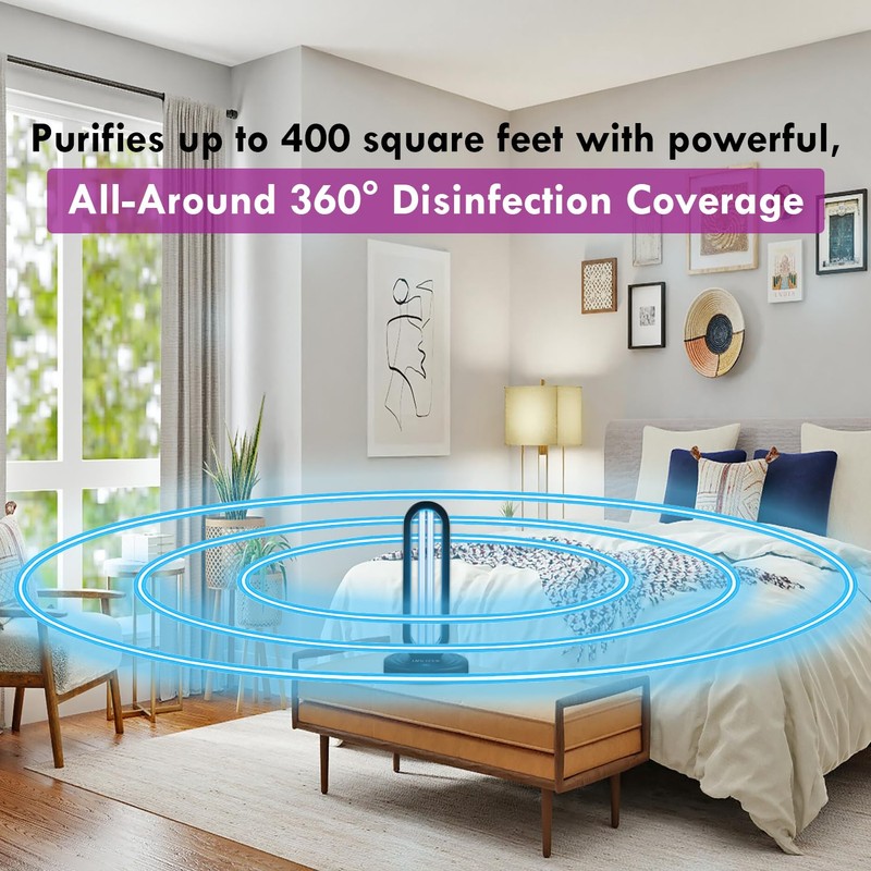 UVILIZER Tower - UV Light Sanitizer & Ultraviolet Lamp with