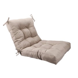 SewKer Outdoor Seat Back Chair Cushion, 20" x 20" Indoor Tufted Seating Patio Couch Furniture Replacement Cushions Set (Grey, 1 Count)