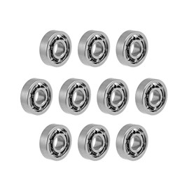TOP-VIGOR 10Pcs 681XK Deep Groove Ball Bearings, Z2 1.5mm x 4mm x 1.2mm Double Sealed Industrial Bearings, Open Type Chrome Steel Skateboard Bearings for Electrical Instrument Equipment