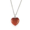 Semi Precious Heart Stone Necklace - Women's Love Amulet Anhänger