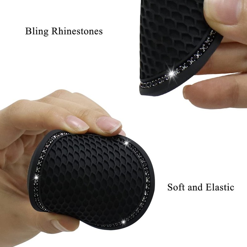 SUNCARACCL Car Cup Holder Coaster, 2 Pack Universal Bling Vehicle