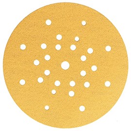 Mirka Gold Sandpaper Diameter 225 mm Velcro 27-Hole / Grain P150 / 10 Discs / for Drywall Sanders Wall and Ceiling Sanders / for Sanding Plaster, Spatula, Chipboard, Wood, Varnish