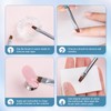 AIRSEE Nail Art Clean Up Brushes, 3 PCS Flat/Oval/Fine Angled