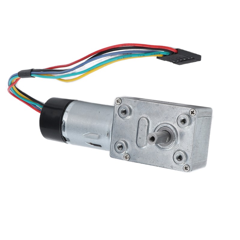 JGY‑370 DC Worm Gear Motor Gear Motor with Encoder Biaxial