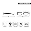 OPULIZE-See Blue Light Blocking Gafas de lectura Black Blue Arm