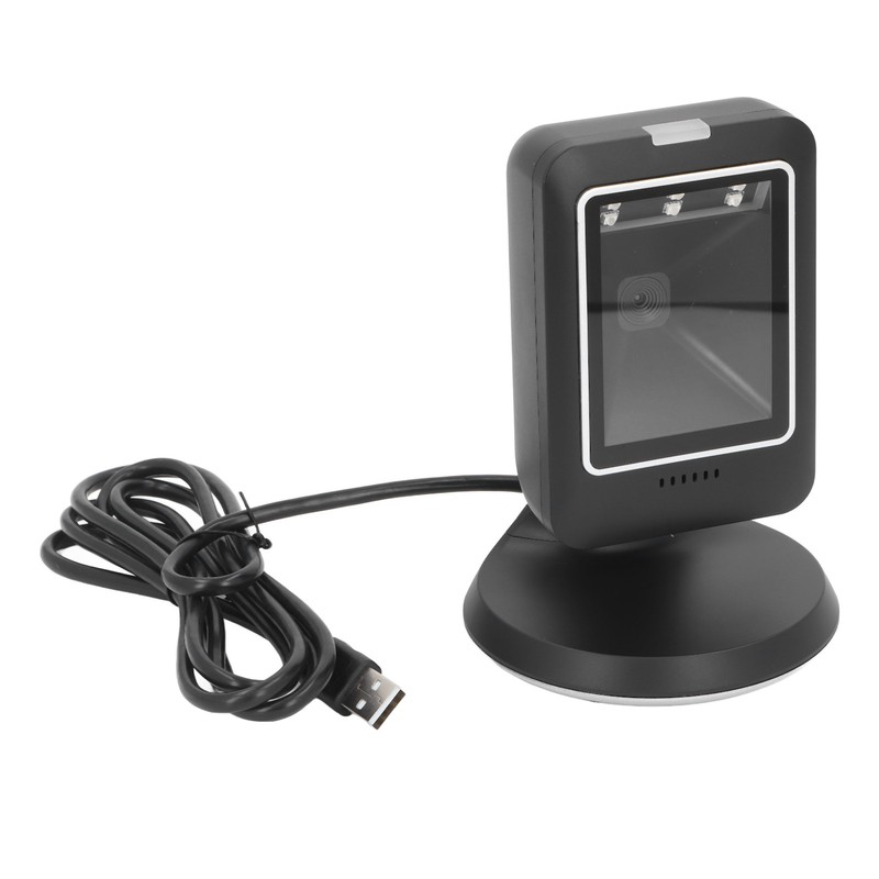 2D Hands Free Barcode Scanner QR Barcode Omnidirectional USB Wired