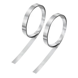 M METERXITY 2-Pack Aluminum Flashing, 3.3ft x 0.4" x 0.016" (LxWxT) Aluminum Flashing Roll, Roofing Metal Strip Sheet Roll for DIY Crafting/Engraving/Lasering