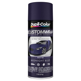 Dupli-Color ECWRC8127 Custom Wrap Matte Removable Automotive Paint – Midnight Blue Spray Paint - 11 oz. Aerosol Can