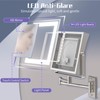 Wall Mounted Makeup Mirror with Lights 4000mAh Rechargeable Double Sided