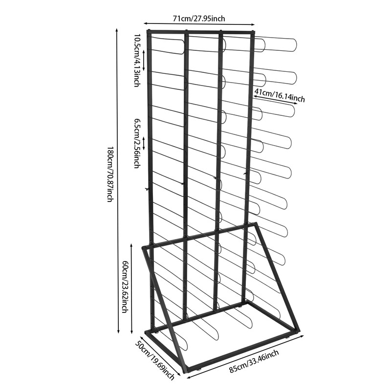 Floor Standing Vinyl Roll Storage Rack, Paper Rolls Organizer Holds