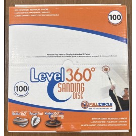 FULL CIRCLE INTERNATIONAL LEVEL 360 Sanding Disc 100 Grit - Case Of 5 X 5 Packs (25 Discs) - Use W/ PC7800