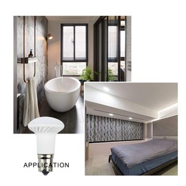 Bonlux 3W LED 1383 R12 Elevator Reading Light, AC/DC 12V-24V 1156 1141 BA15S Single Contact LED Reflector Light Bulb Daylight 6000K for RV Camper Trailer Marine Boat Motorhome Light (4-Pack)