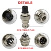 Hxchen 5 Pin Metal Male Female Panel Connector 12mm GX12-5P