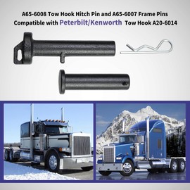 A65-6008 Tow Hook Hitch Pin and A65-6007 Frame Pins Compatible with Peterbilt / Kenworth Tow Hook A20-6014