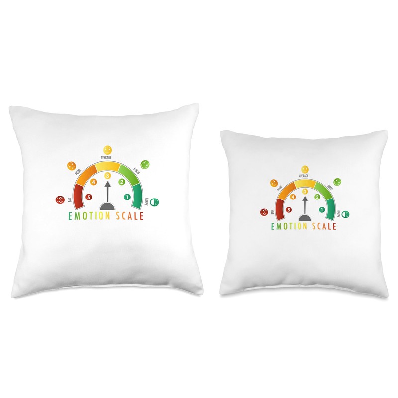 Colorful Emotion Scale Wheel Product Throw Pillow