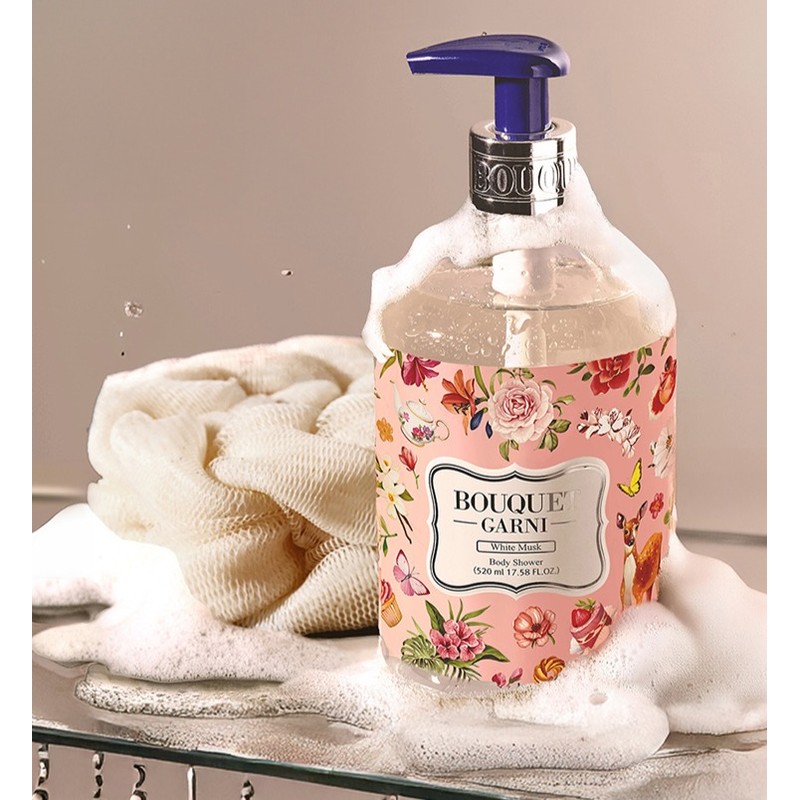Bouquet Garni White Musk Body Shower + Body Lotion Set,