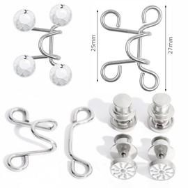 YFFSFDC (Waist Adjustment Buttons) 1.1 inch (27 mm) Set of 3 Jeans, Adjustment Buttons, Rivets, Seamless, Waist Buckle, Removable Buttons to Adjust Loose Jeans, Pants, Skirts, T-shirts, Hoodies, Etc.,