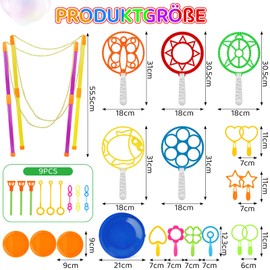 Giant Soap Bubbles Sticks Set of 30 XXL Giant Bubble Sticks for Children Bubble Pipe Adults for Toys for Outdoor Garden Toys Children from 8 Years Soap Bubbles Party Bags