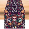 LFIVEOOH Mexican Table Runner, Day of The Dead, Dia De