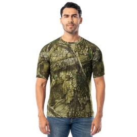 Realtree Men's Flex Short Sleeve Raglan Tee, APX