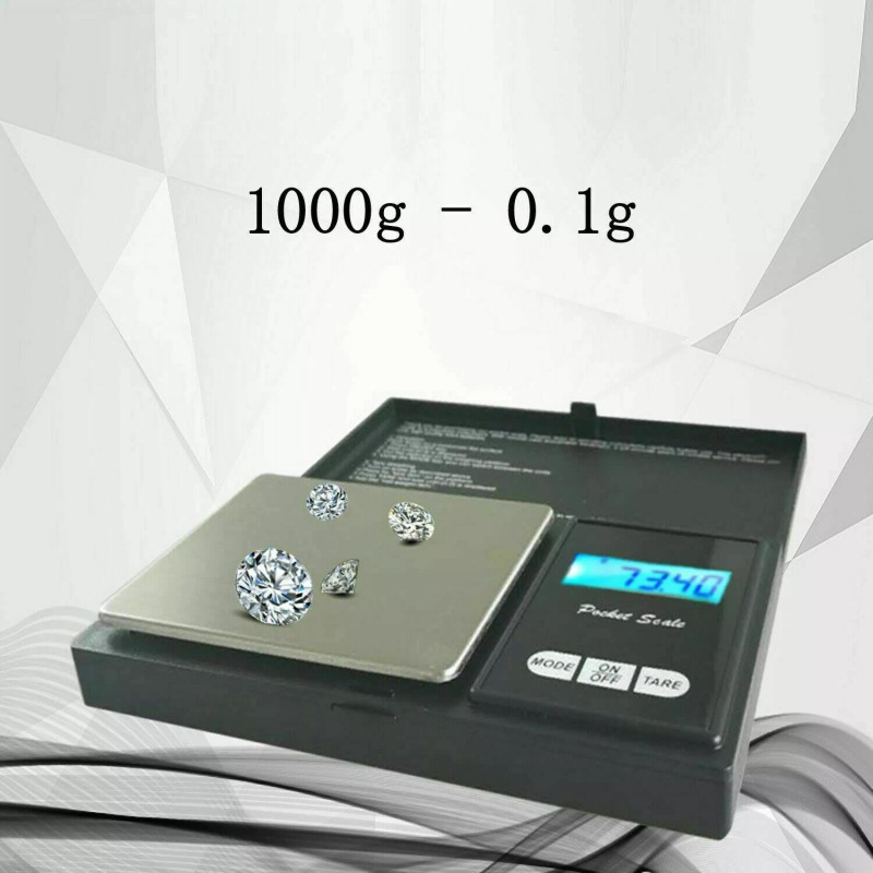 Battery Connection Pocket Scale 1000g x 0.1g Digital Jewelry Gold