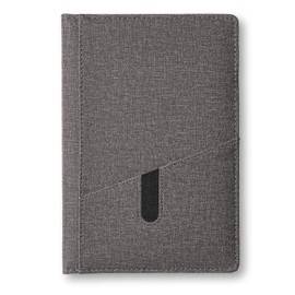 Notebook Journal, Hardcover Writing Journal with Front Cover Pocket – Lined Bleed-Proof Paper for Journaling, A5 Notebook, Cream Pages – Moderne Collection, Charcoal, 6 x 8.5 Inches, 224 Pages