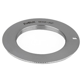 Fotodiox Pro Lens Mount Adapter - M42 Type 1 (42mm x1 Screw Mount) Lens to Sony Alpha A-Mount (and Minolta AF) Mount SLR Camera Body, Diox Chrome (M42-SnyA-Pro-V1)
